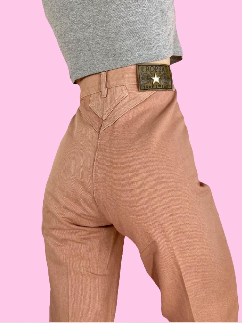 Women’s Vintage 90s Dusty Rose Pink Bareback Roper Western Denim Jeans 9/10
